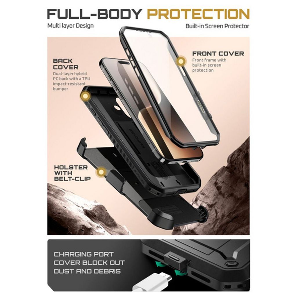 Supcase UB Pro Case for iPhone 17 - Black