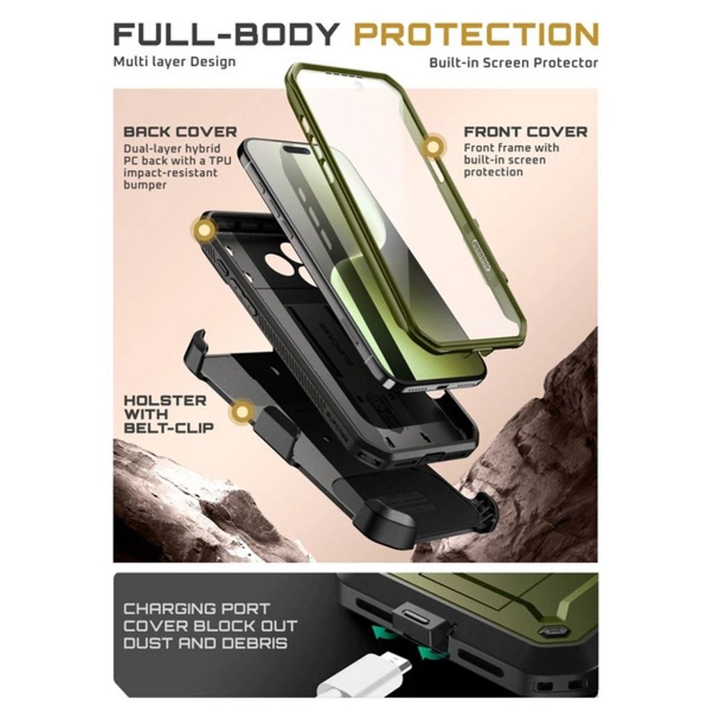 SupCase UB Pro Case for iPhone 17 Pro - Green