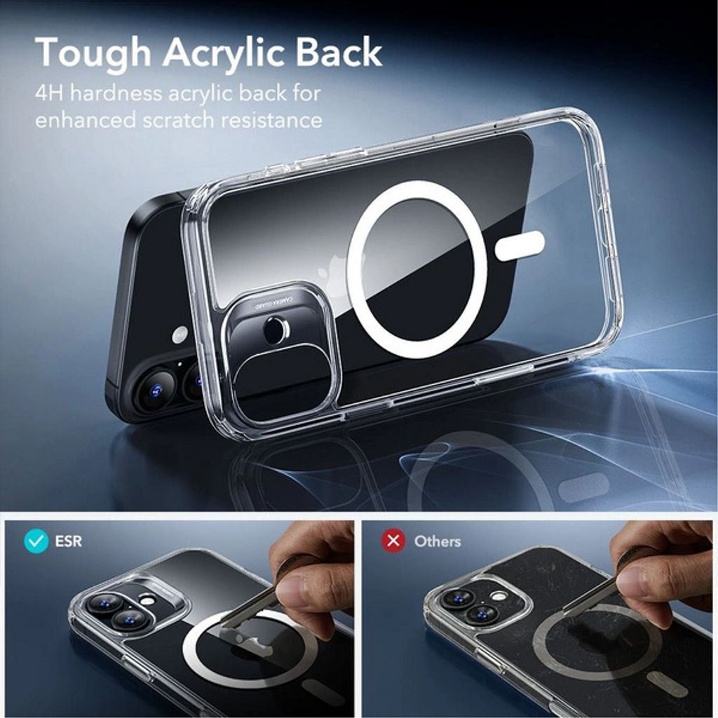 ESR Classic Hybrid MagSafe Set Case & Screen Protector for iPhone 17 - Clear