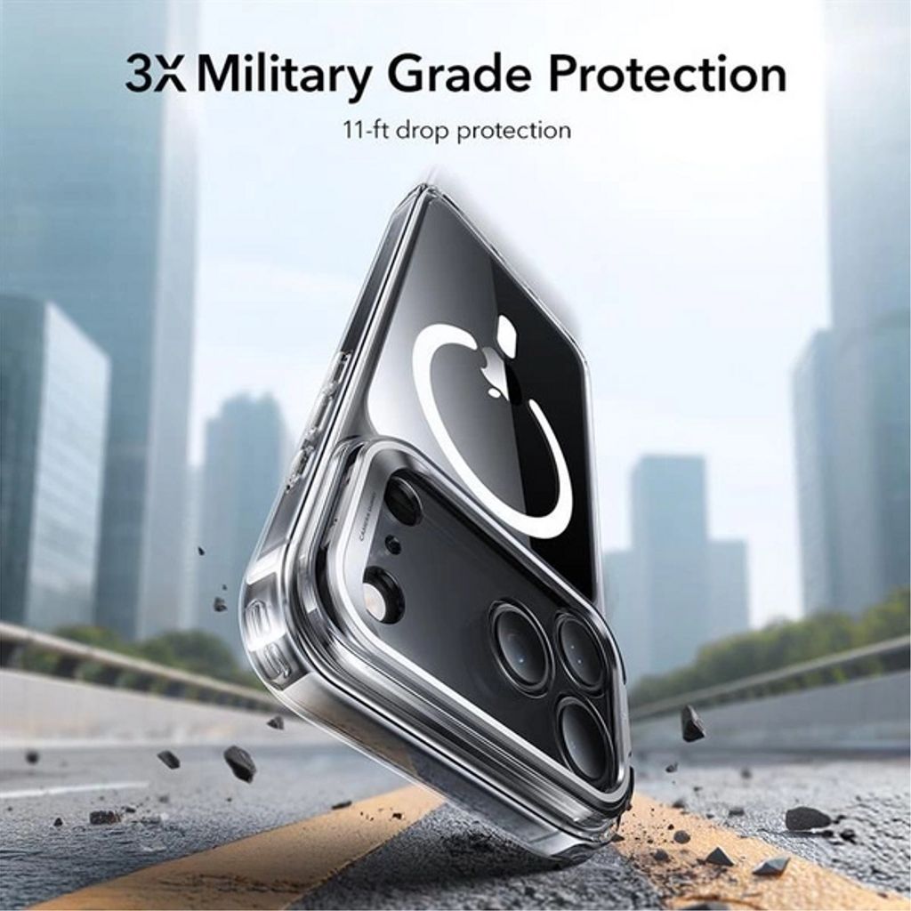 ESR Classic Hybrid Kickstand MagSafe Case for iPhone 17 Pro - Clear