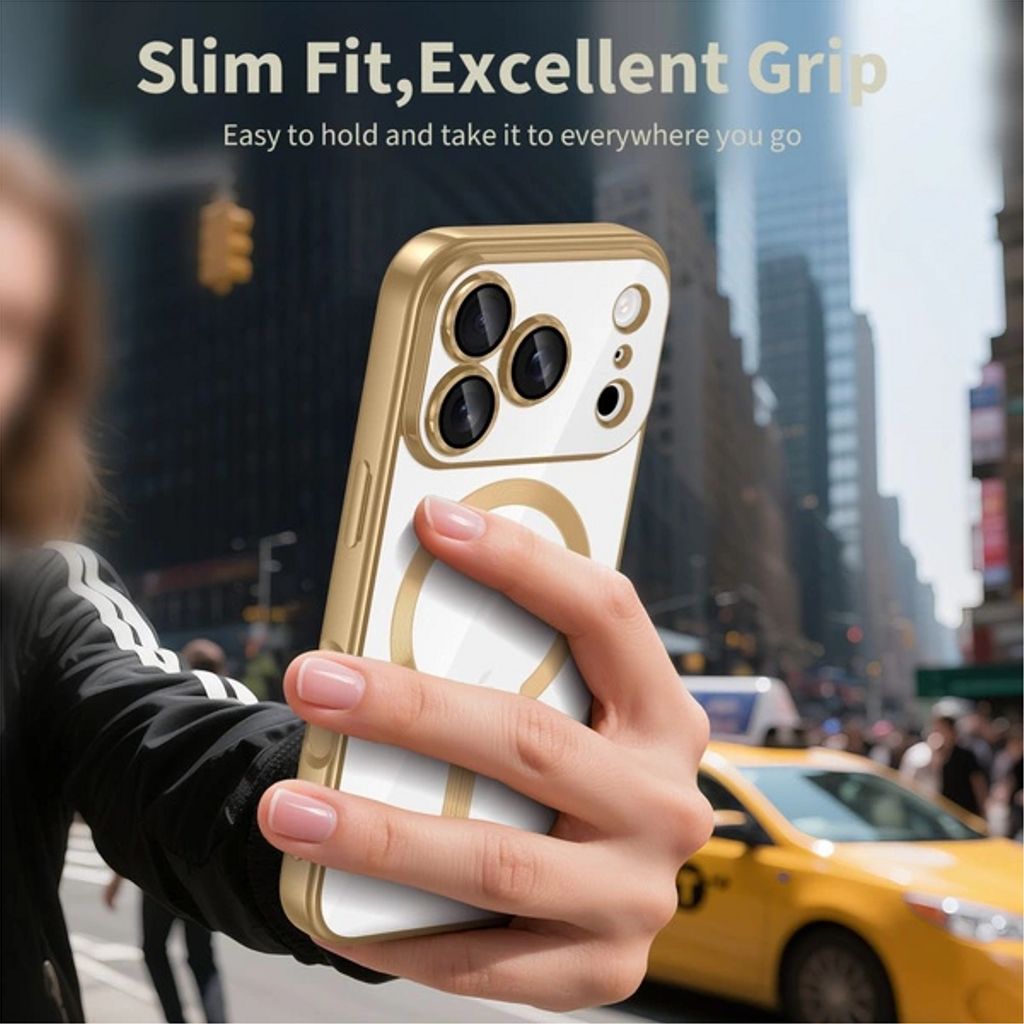 Tech-Protect MagFlex MagSafe Case for iPhone 17 Pro - Transparent Gold