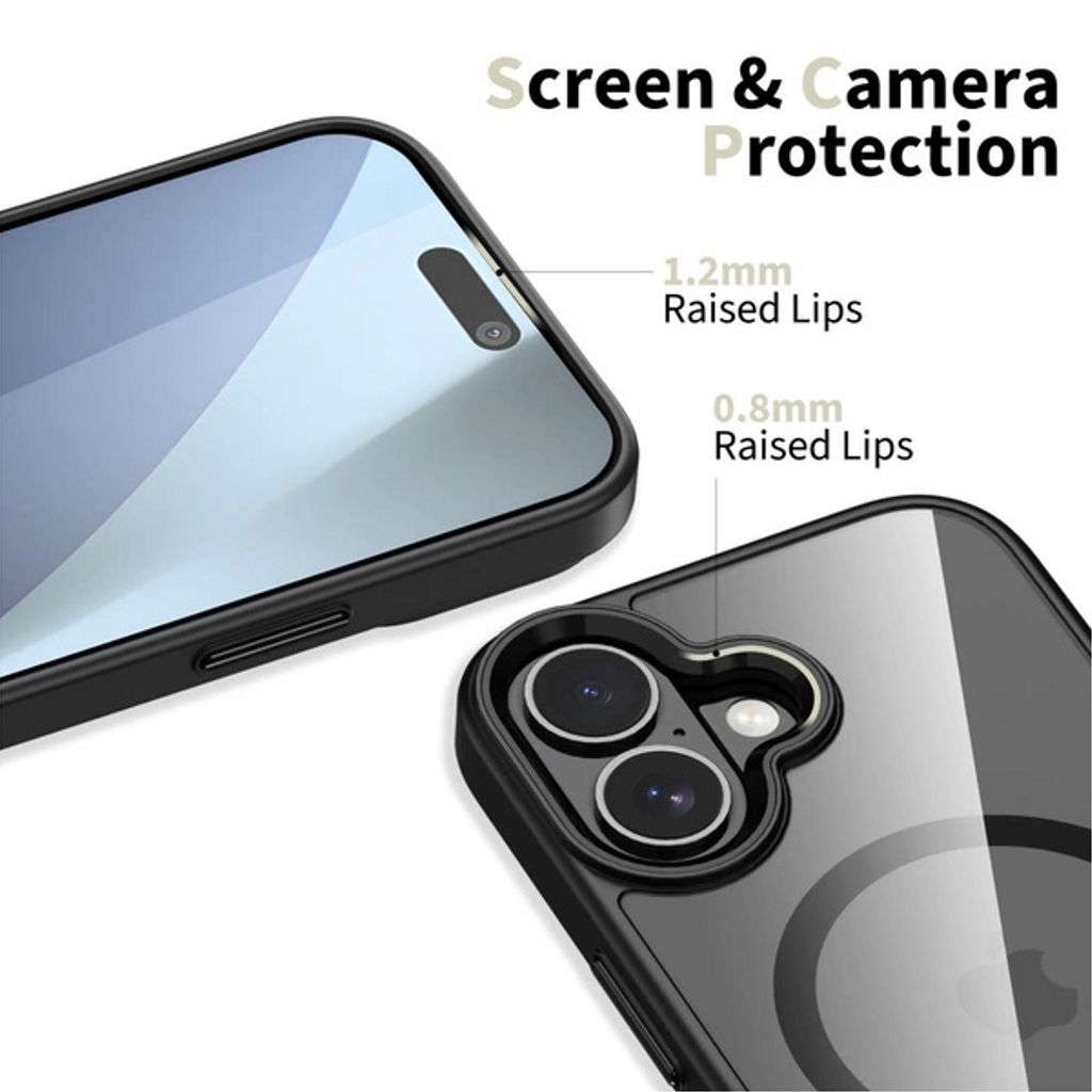 Tech-Protect MagMat MagSafe Case for iPhone 17 - Clear Black