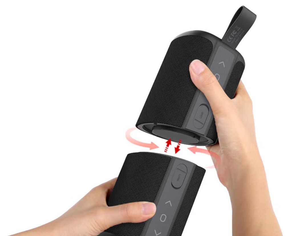 Exibel 2-in-1 Bluetooth-kaiutin BX80 - Musta