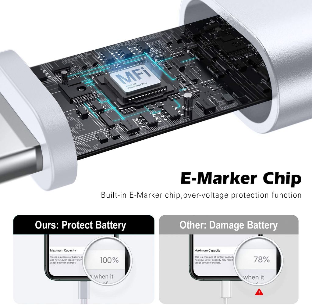 SiGN USB-A - Lightning -kaapeli, 2.1A, 2m, nailon - hopea
