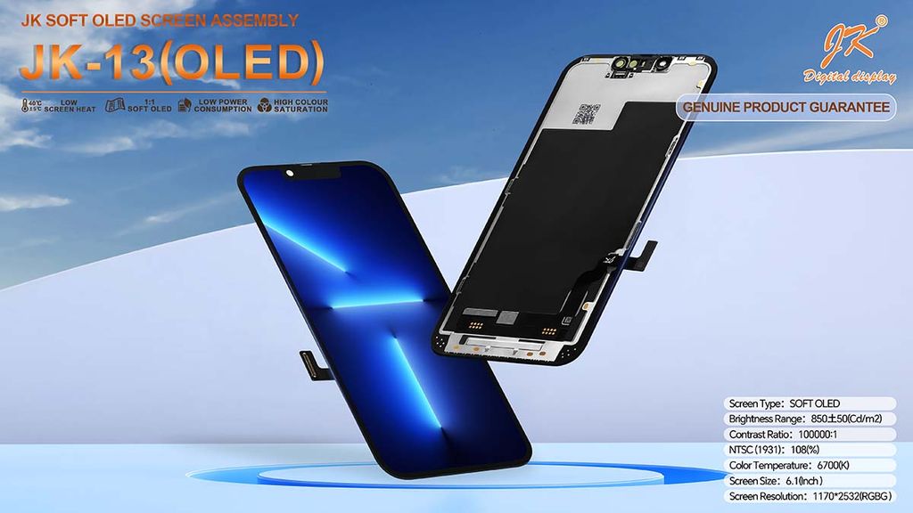 iPhone 13 Soft OLED Screen Assembly – JK Premium