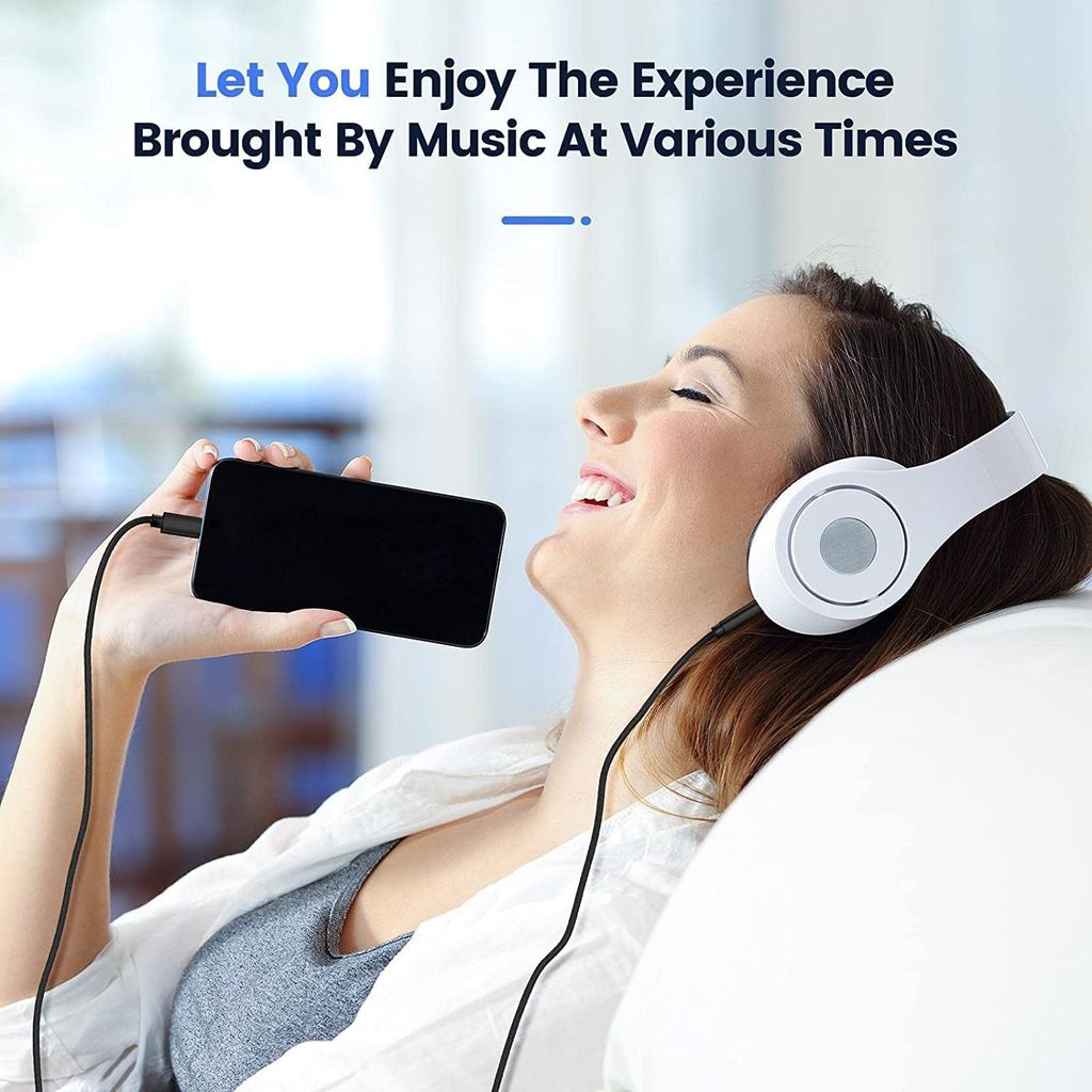 SIGN USB-C - AUX 3,5 mm audio/äänikaapeli, 1 m - musta/nylon