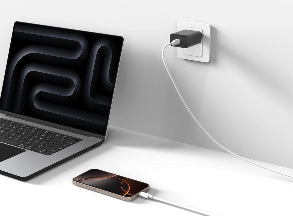 SiGN 45W Laddare, USB-C PD, Snabbladdning, MacBook Air, iPhone m.fl. - Svart
