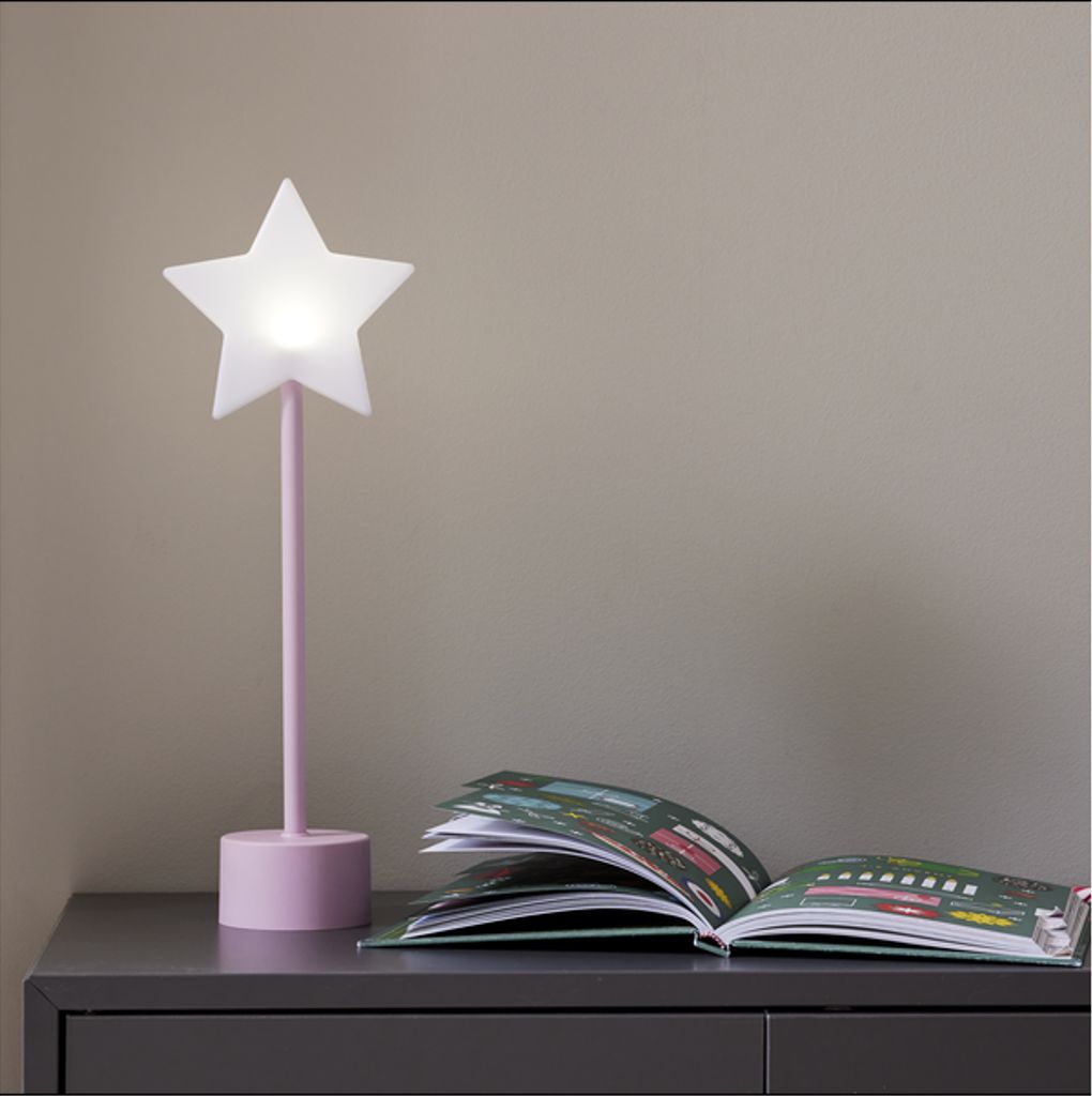 Star Trading LED-lampa Stjärna på fot Blizz – Rosa