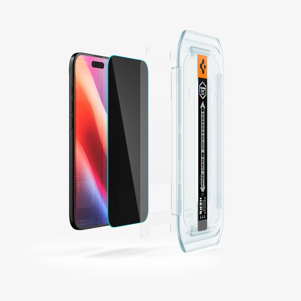 Spigen iPhone 17 Air Glas.tR EZ Fit Privacy Screen Protector, 2-pack - Transparent