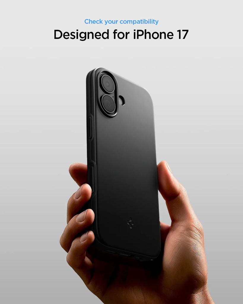 Spigen iPhone 17 Thin Fit MagFit Deksel - Svart