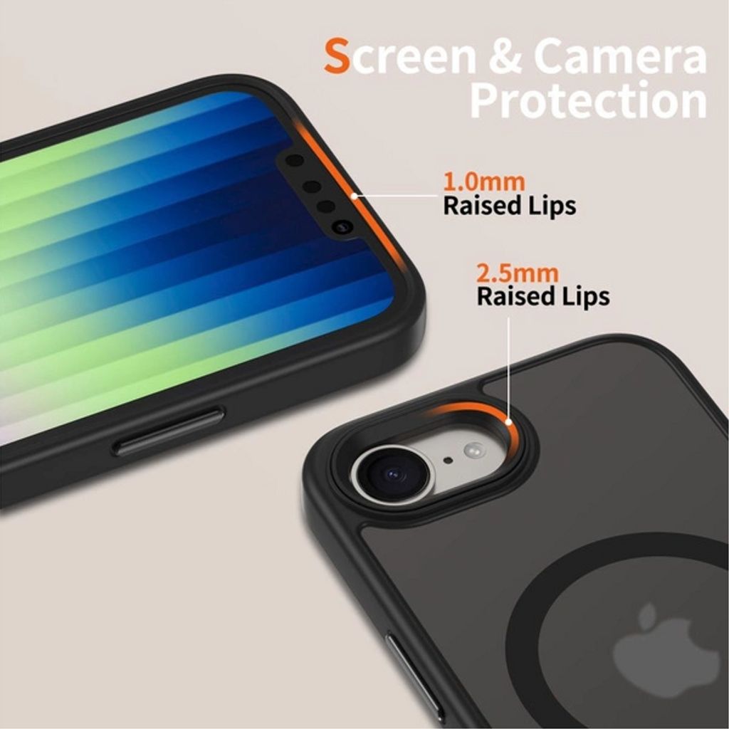 Tech-Protect MagMat MagSafe Deksel iPhone 16e - Matt svart