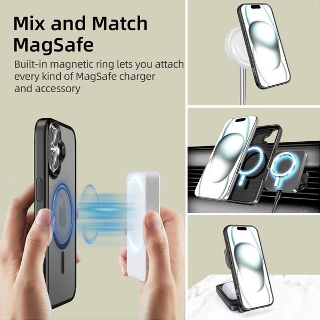 Tech-Protect MagMat MagSafe Cover iPhone 16 - Sort