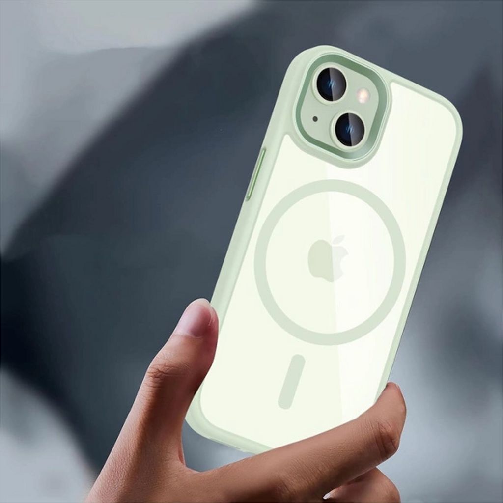 Tech-Protect MagMat MagSafe Deksel iPhone 15 - Gjennomsiktig Grønn