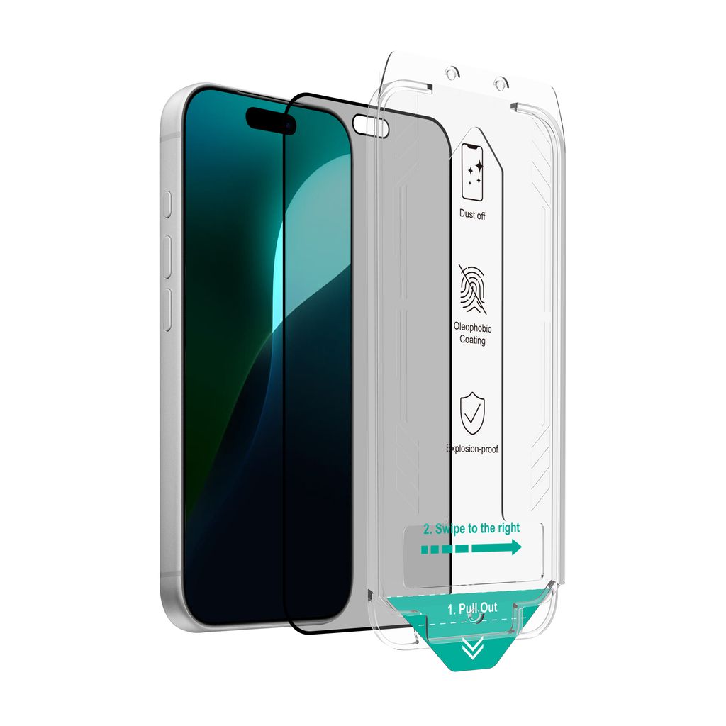 SiGN Privacy Näytönsuoja iPhone 18 Pro Max – EZ Apply pölyttömän sovittimen kanssa