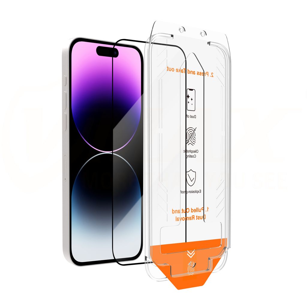 SiGN Näytönsuoja iPhone 13 Pro Max/14 Plus – EZ Apply pölyttömän sovittimen kanssa