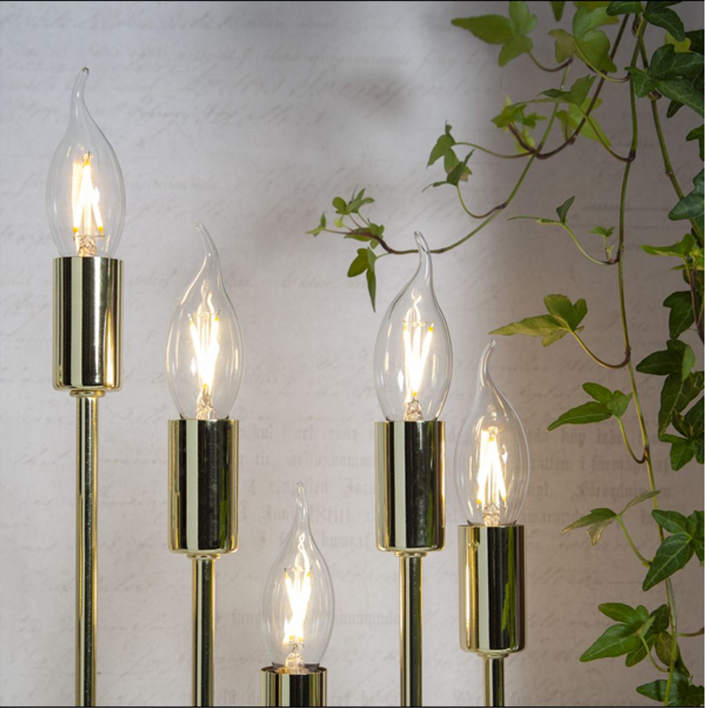 LED-pære E14 C35 Klar