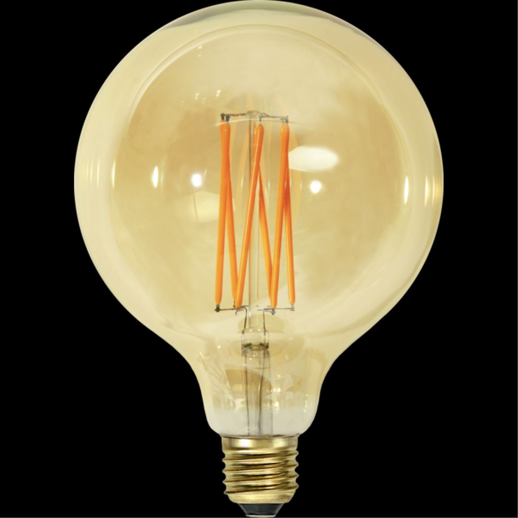LED-lampa E27 G125 Vintage Gold
