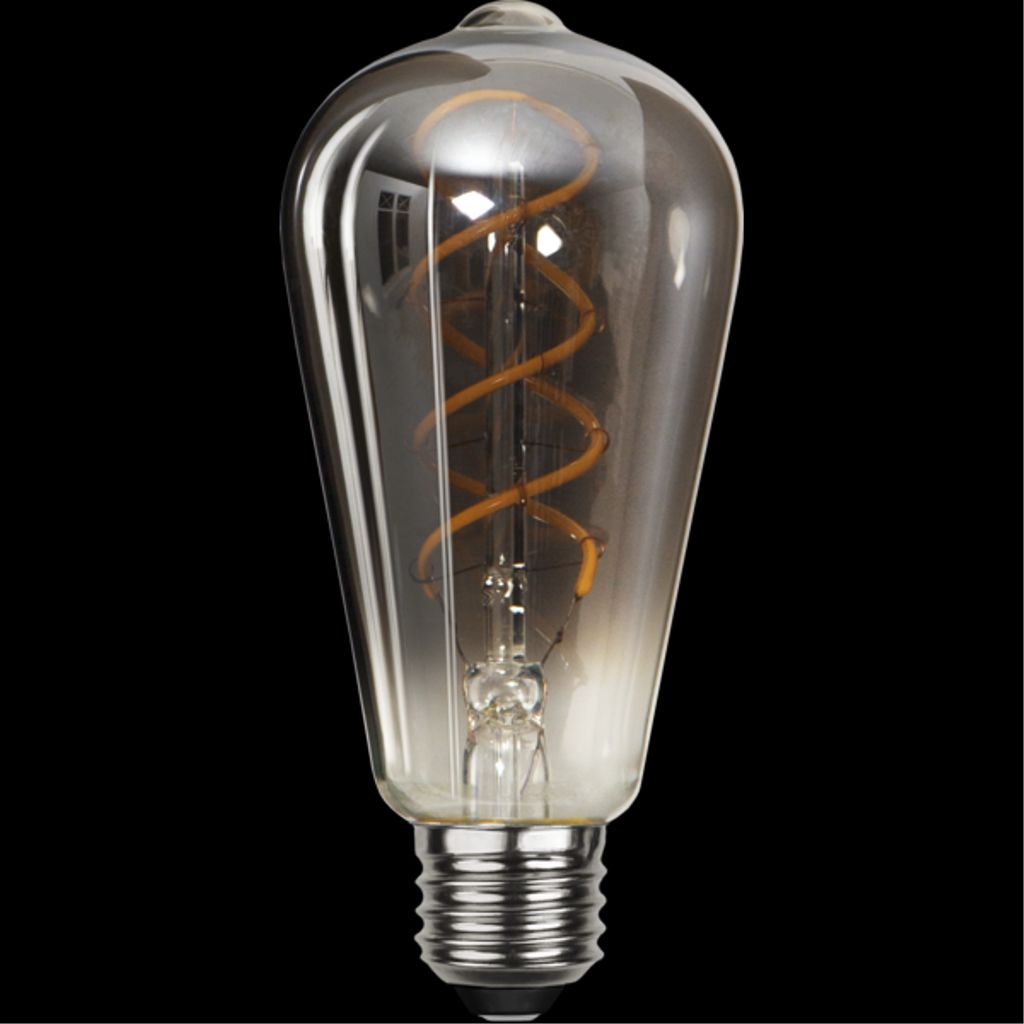LED-lampa E27 ST64 Decoled Spiral Smoke