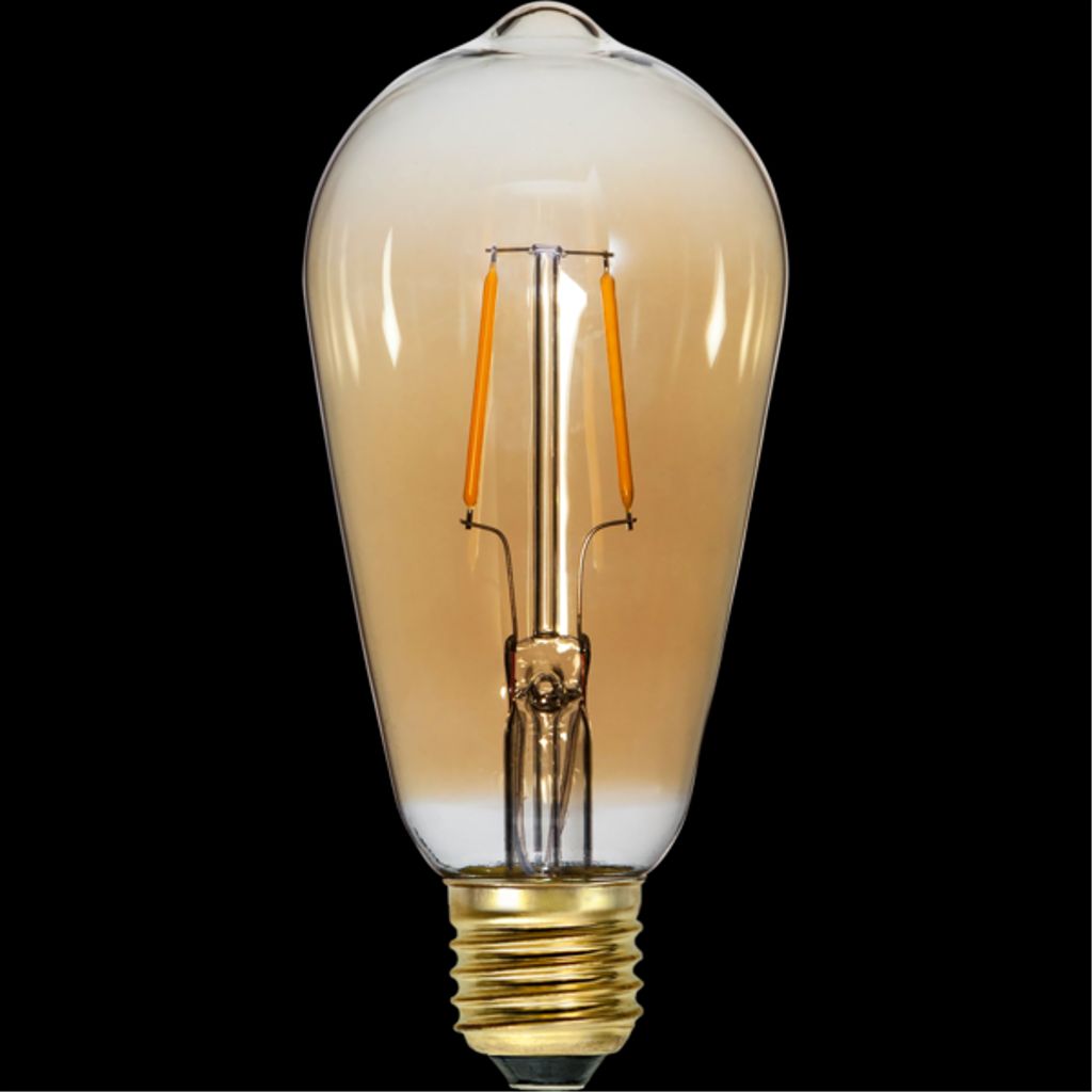 LED-lampe E27 ST64 Enkel rav