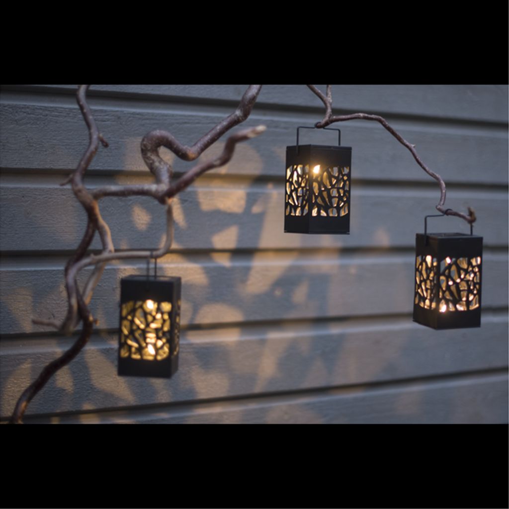 Star Trading solcelledekorasjon Izola Mini 3-pakning – svart