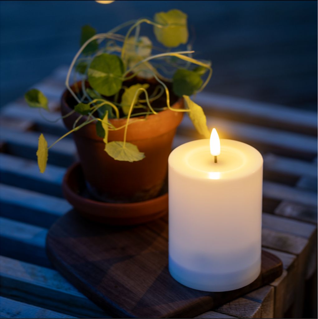 Star Trading solcellsljus Flamme Saul 12,5cm – Vit