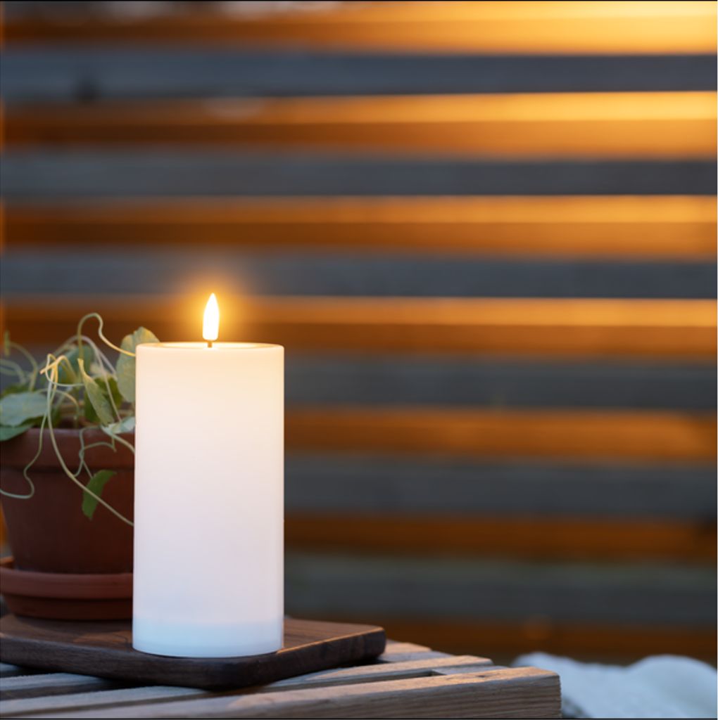 Star Trading solcellsljus Flamme Saul 17,5cm – vit