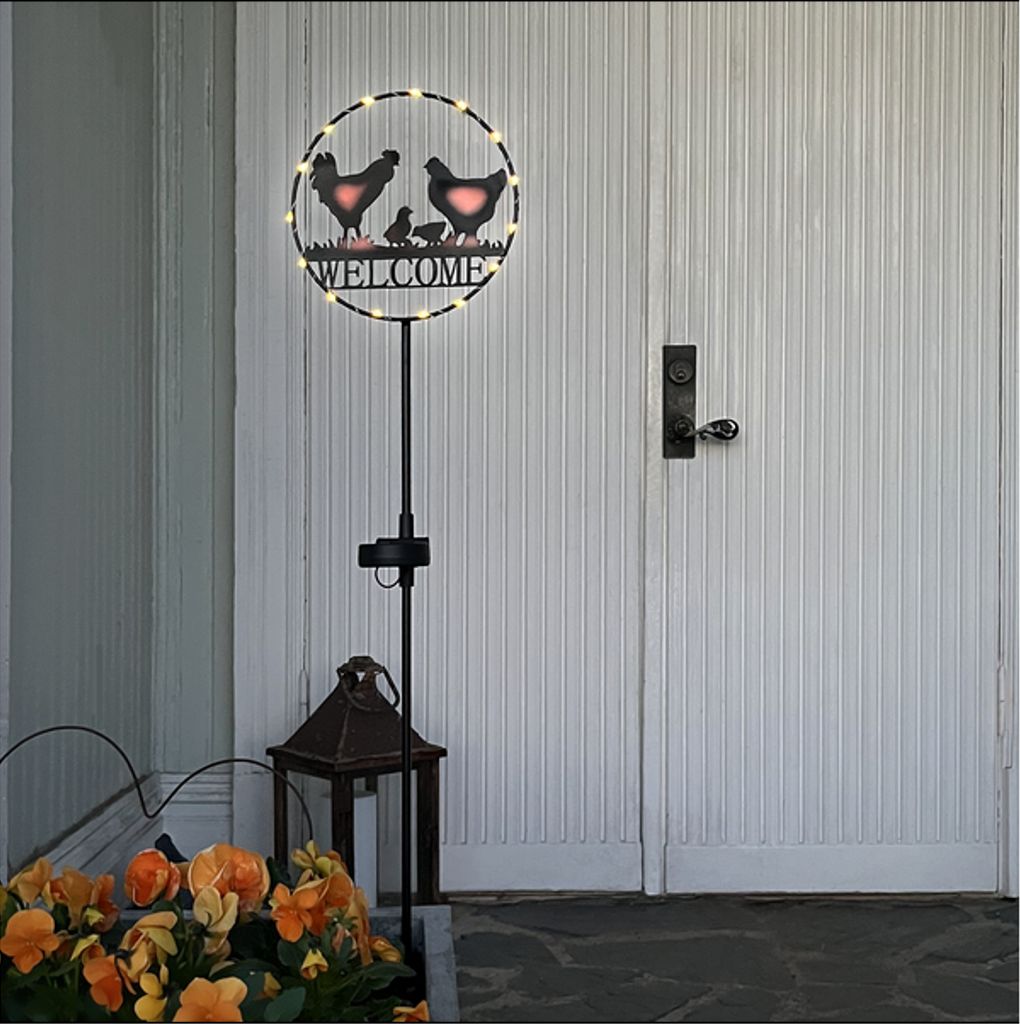 Star Trading solcelledekorasjon Velkommen - svart