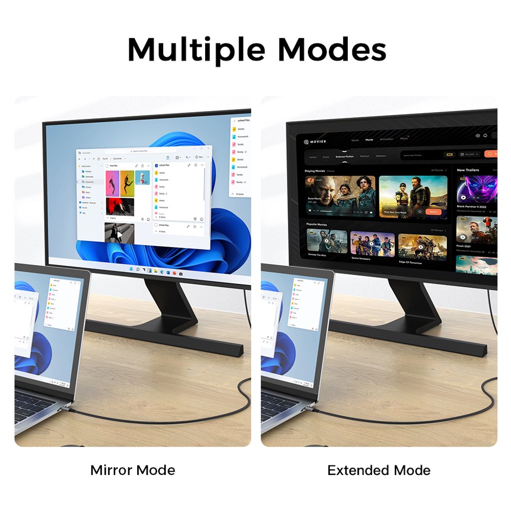 SiGN USB-C til HDMI-kabel 4K60Hz 3m - svart