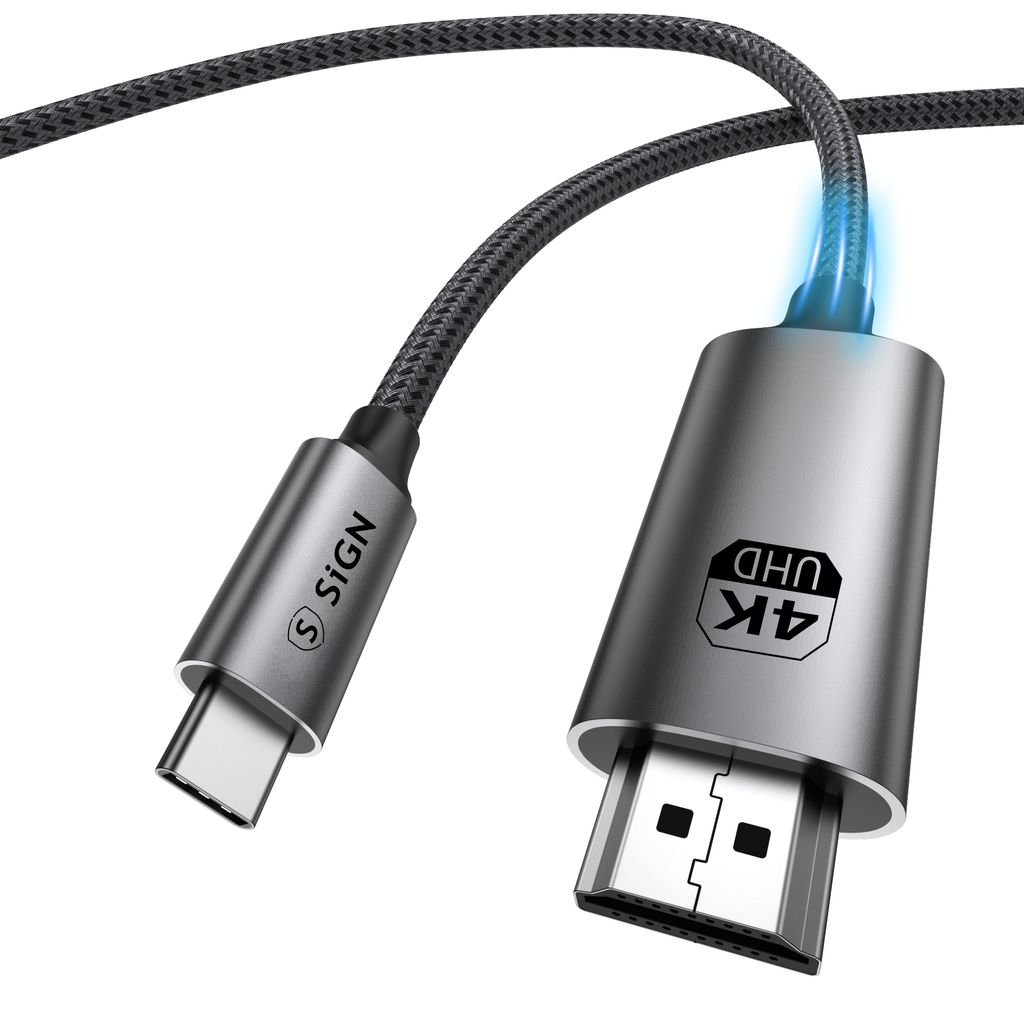 SiGN USB-C - HDMI 4K 60Hz -kaapeli, 2m - Musta
