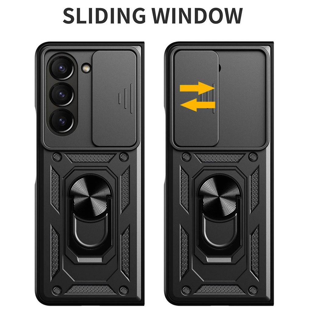 Samsung Galaxy Z Fold7 5G Skal med ringhållare - Svart