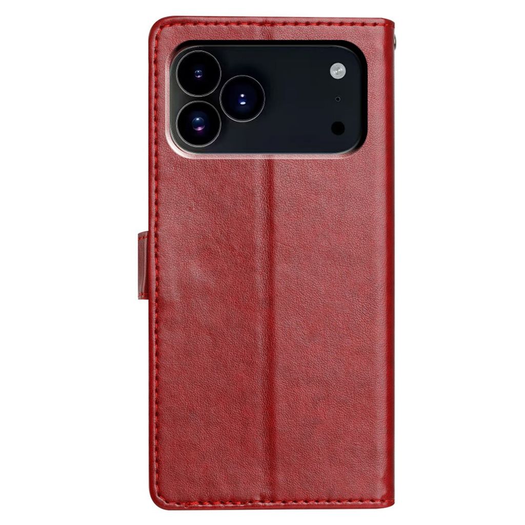 iPhone 18 Pro Max/17 Pro Max Lompakkokotelo jalustalla - Punainen