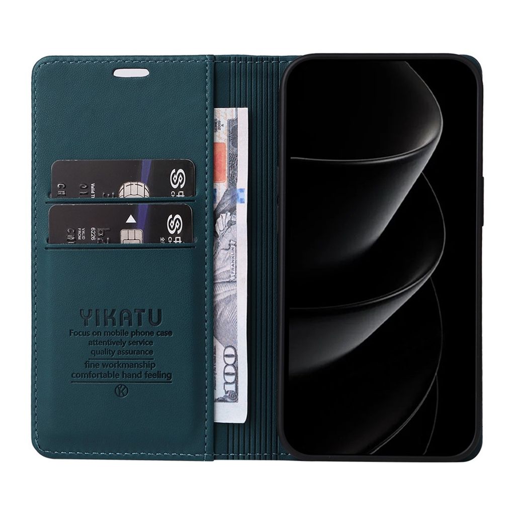 YIKATU iPhone 17 Pro Max Wallet cover - Green