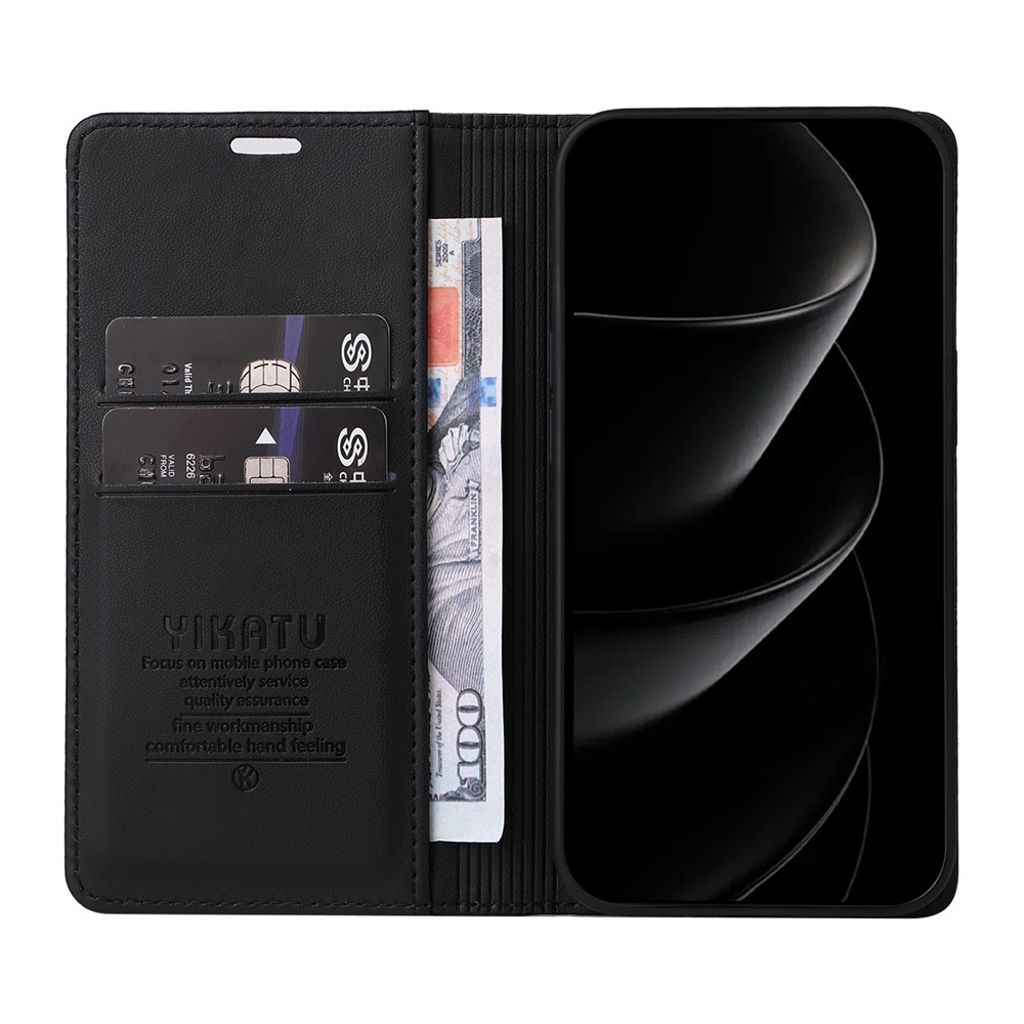 YIKATU iPhone 17 Pro Max Wallet cover - Black