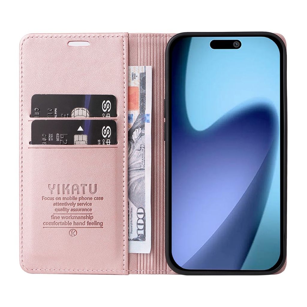 YIKATU iPhone 17 Air Wallet cover - Rose Gold