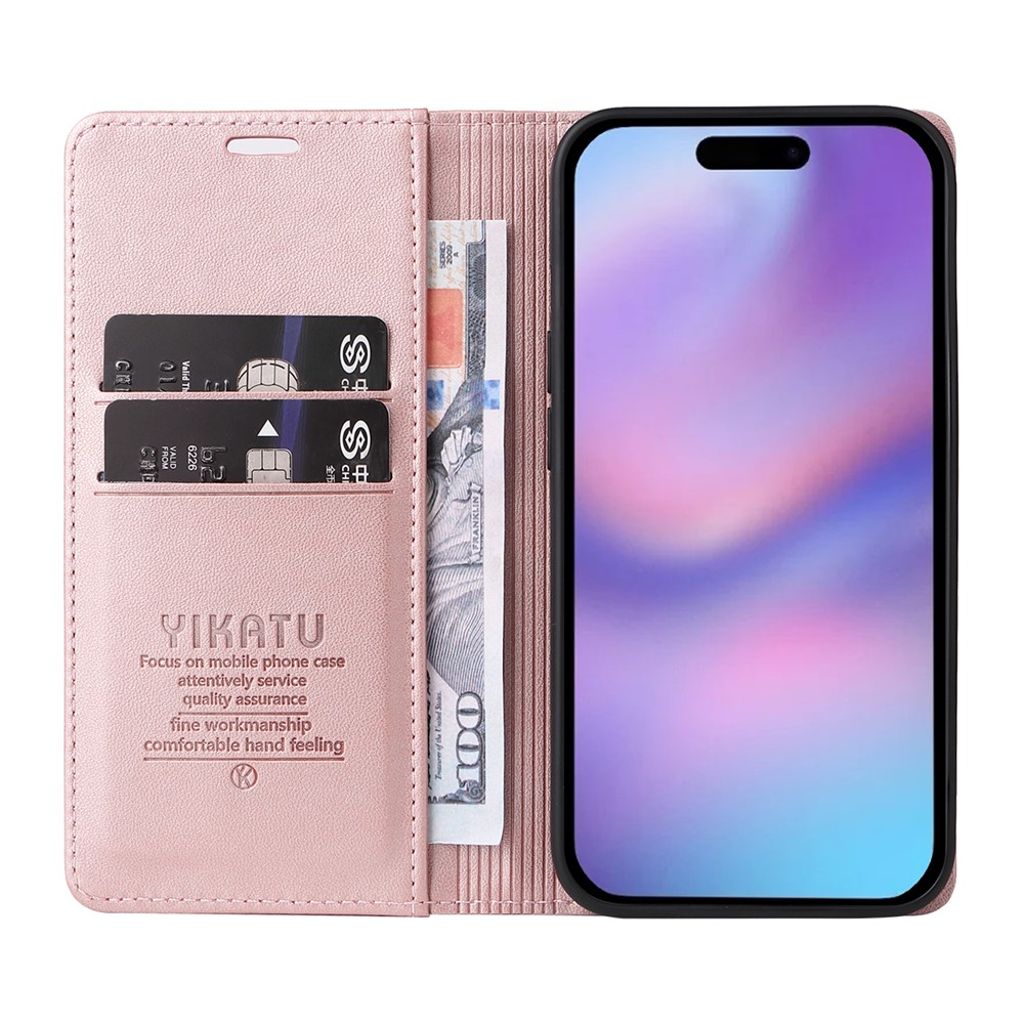 YIKATU iPhone 17 Wallet cover - Rose Gold