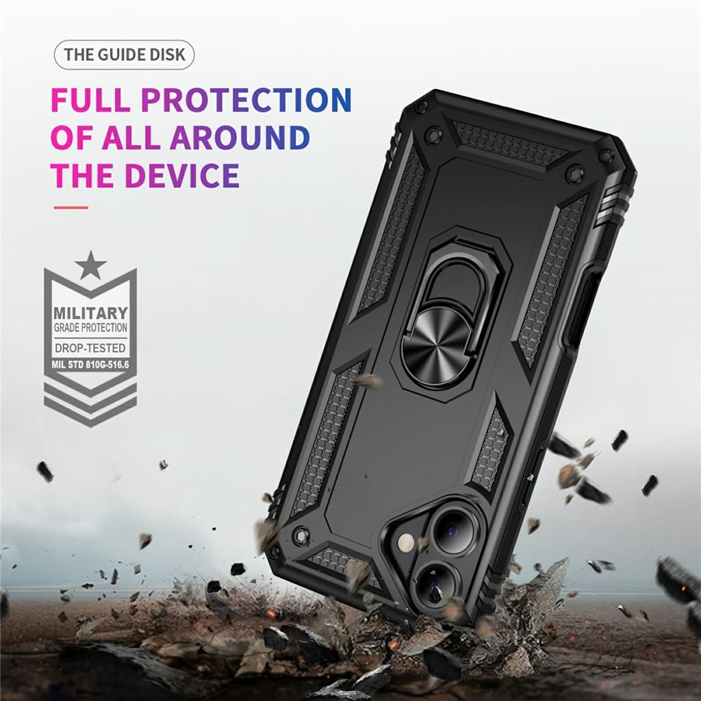 iPhone 17 Cover med ringholder - Sort