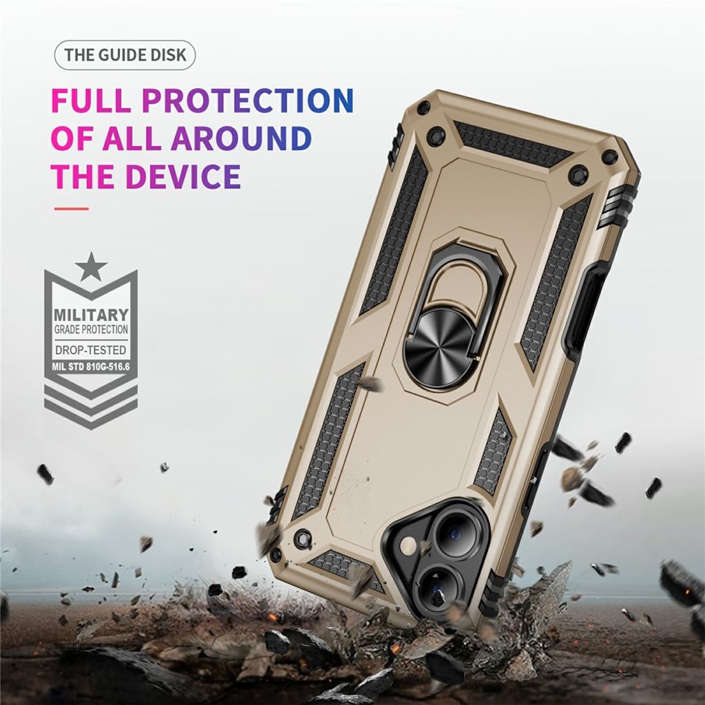 iPhone 17 Cover med ringholder - Guld