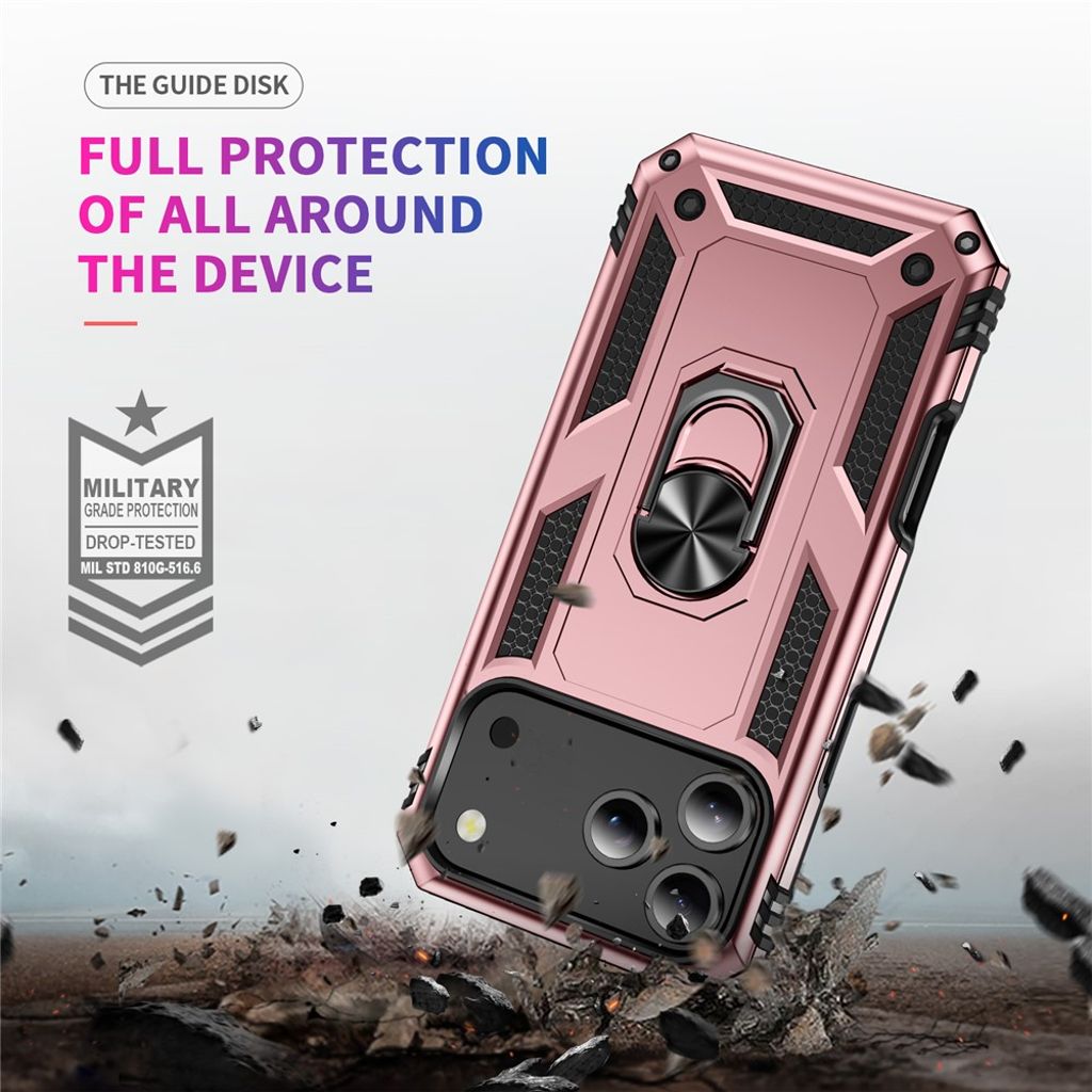iPhone 17 Pro Kuori, Sormuksenpidike - ruusu kulta