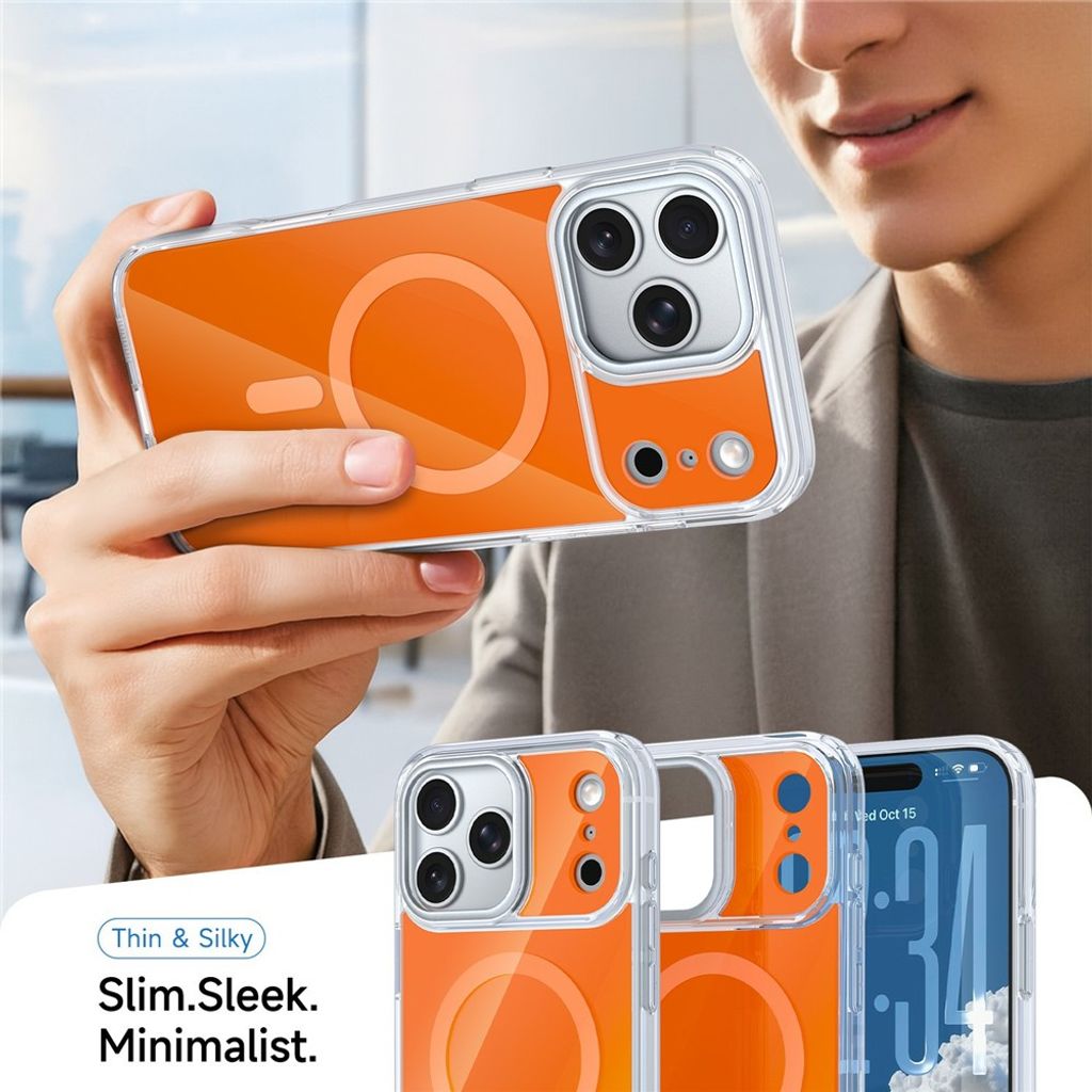 iPhone 18 Pro/17 Pro MagSafe Skal med akrylbaksida - Orange