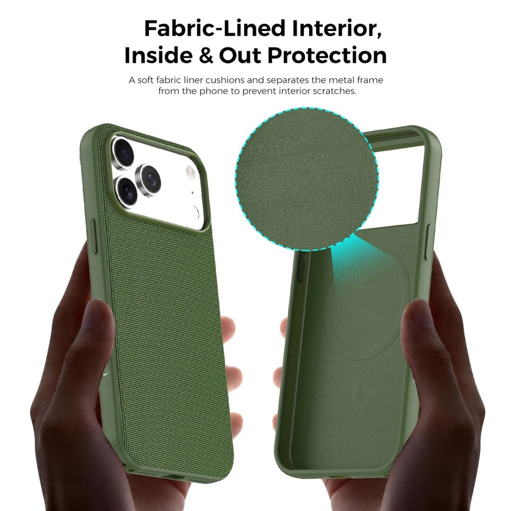 iPhone 18 Pro MagSafe Cover med Tech Fabric - Grøn