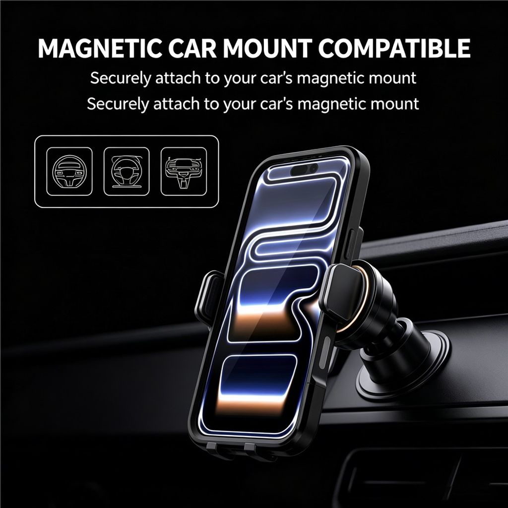 iPhone 18 Pro/17 Pro MagSafe Cover Stødsikkert - Sort