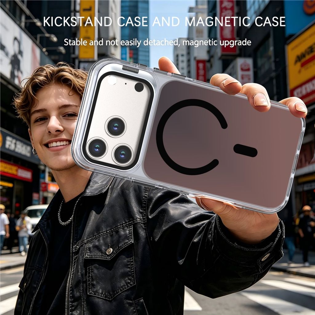 iPhone 18 Pro/17 Pro MagSafe Deksel med støtte - Svart