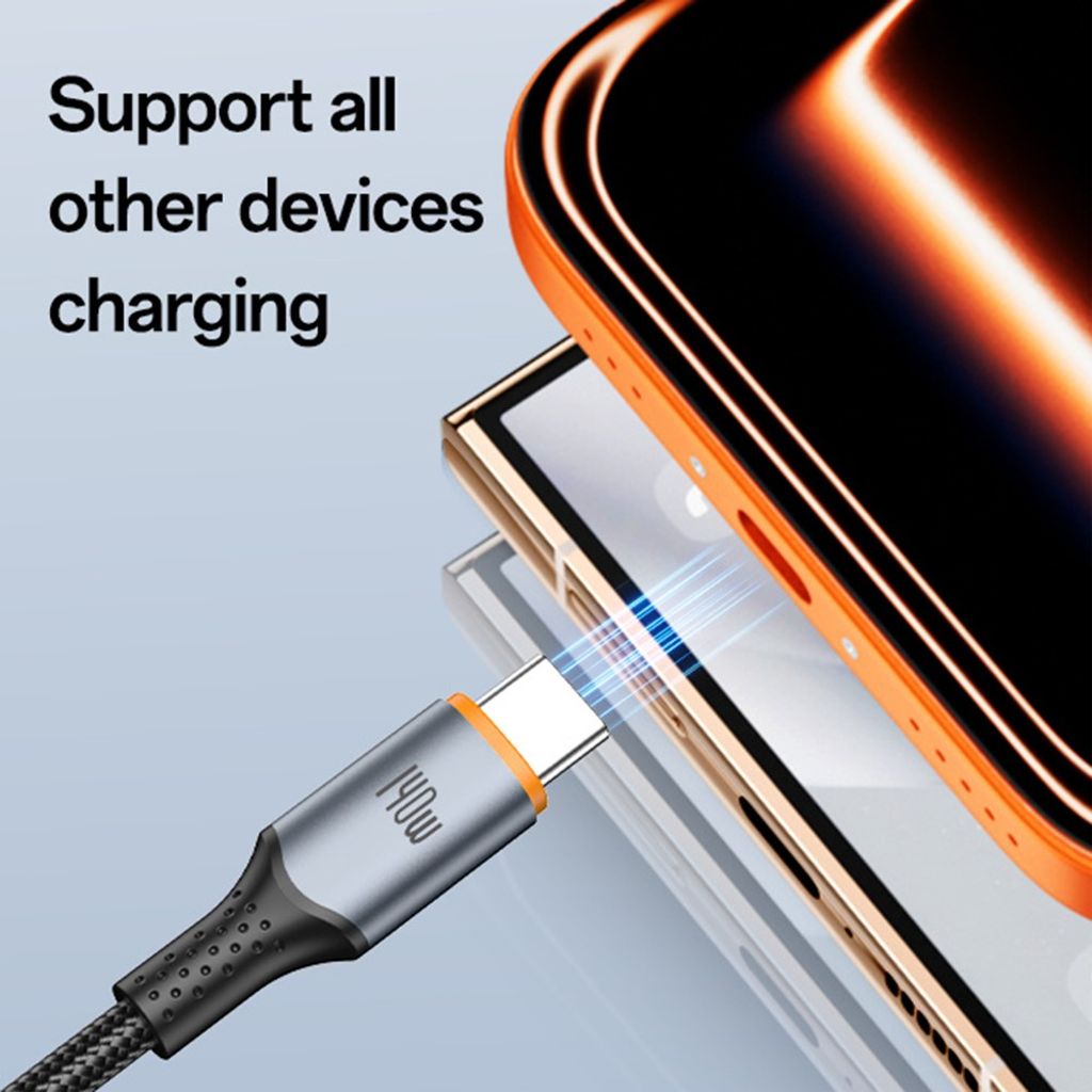 YESIDO CA212 USB-C till USB-C snabbladdningskabel 140W – 1,2 m