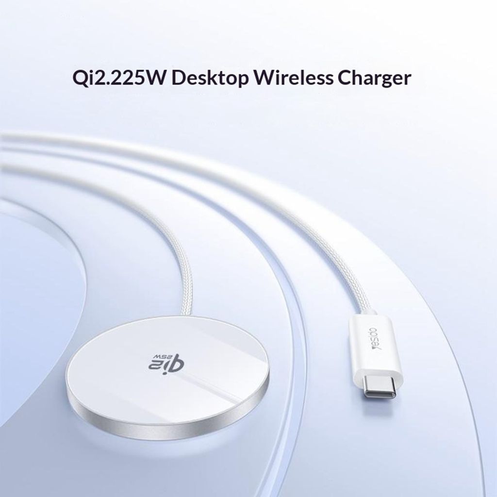 Yesido DS41 Qi2.2 Magnetisk Trådløs Lader – Hvit