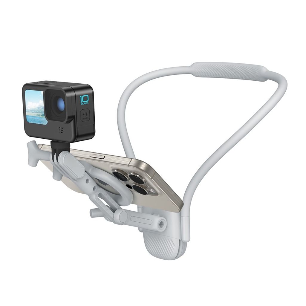 Yesido C332 Magnetisk Halsremholder for Smarttelefon/Actionkamera - Hvit