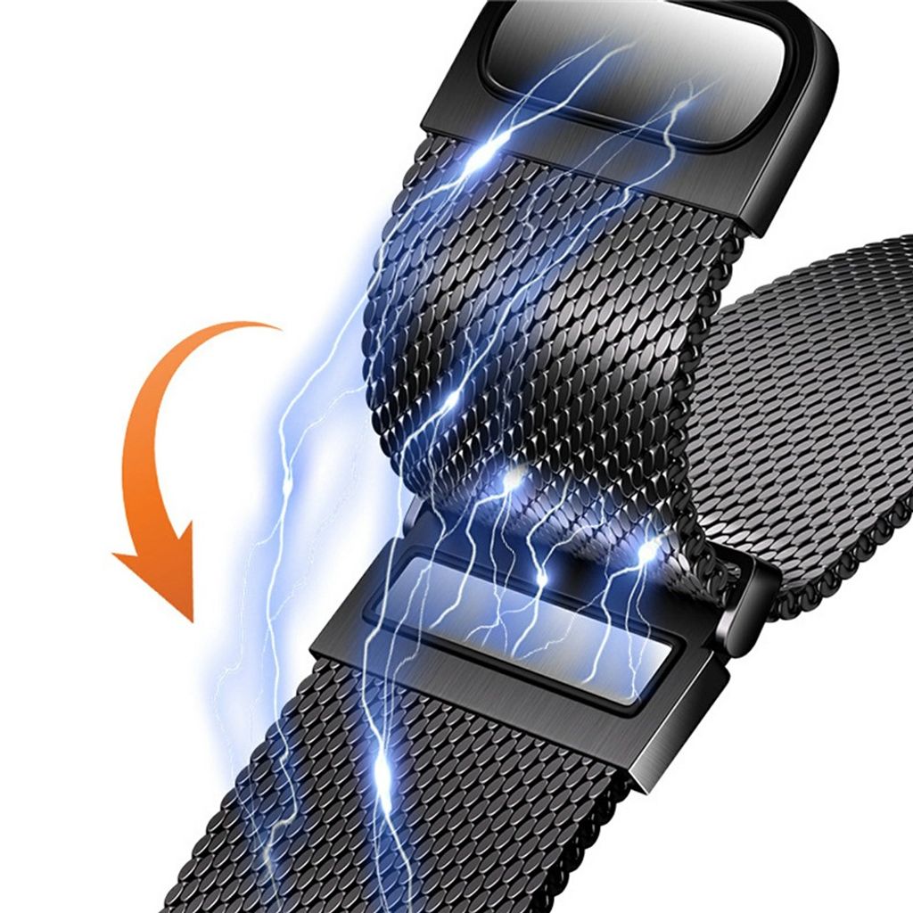 Apple Watch 42/41/40/38mm Milanesisk magnetisk klokkerem - Svart