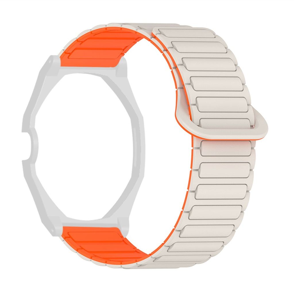 Swatch Royal Pop klokkerem i silikon med deksel - oransje/hvit