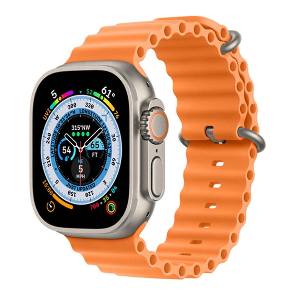 Apple Watch 49/46/45/44/42mm Silikone Urrem - Orange