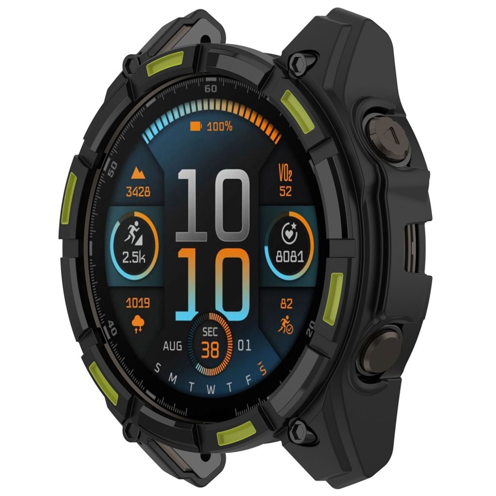 Garmin Quatix 8 51mm Klokkedeksel TPU Støtsikker – Svart/Grønn