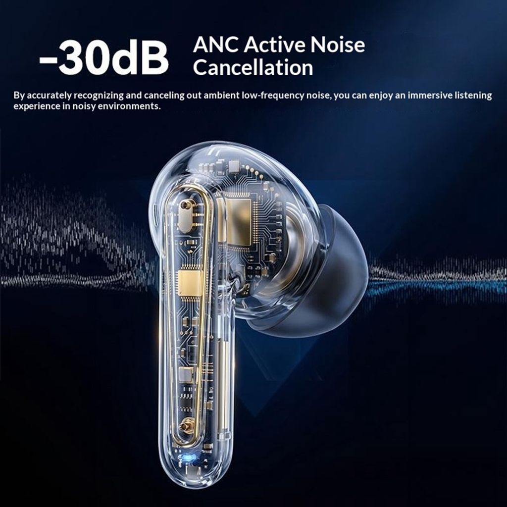 Yesido TWS45-BLK Bluetooth-nappikuulokkeet ANC/ENC-toiminnolla - musta